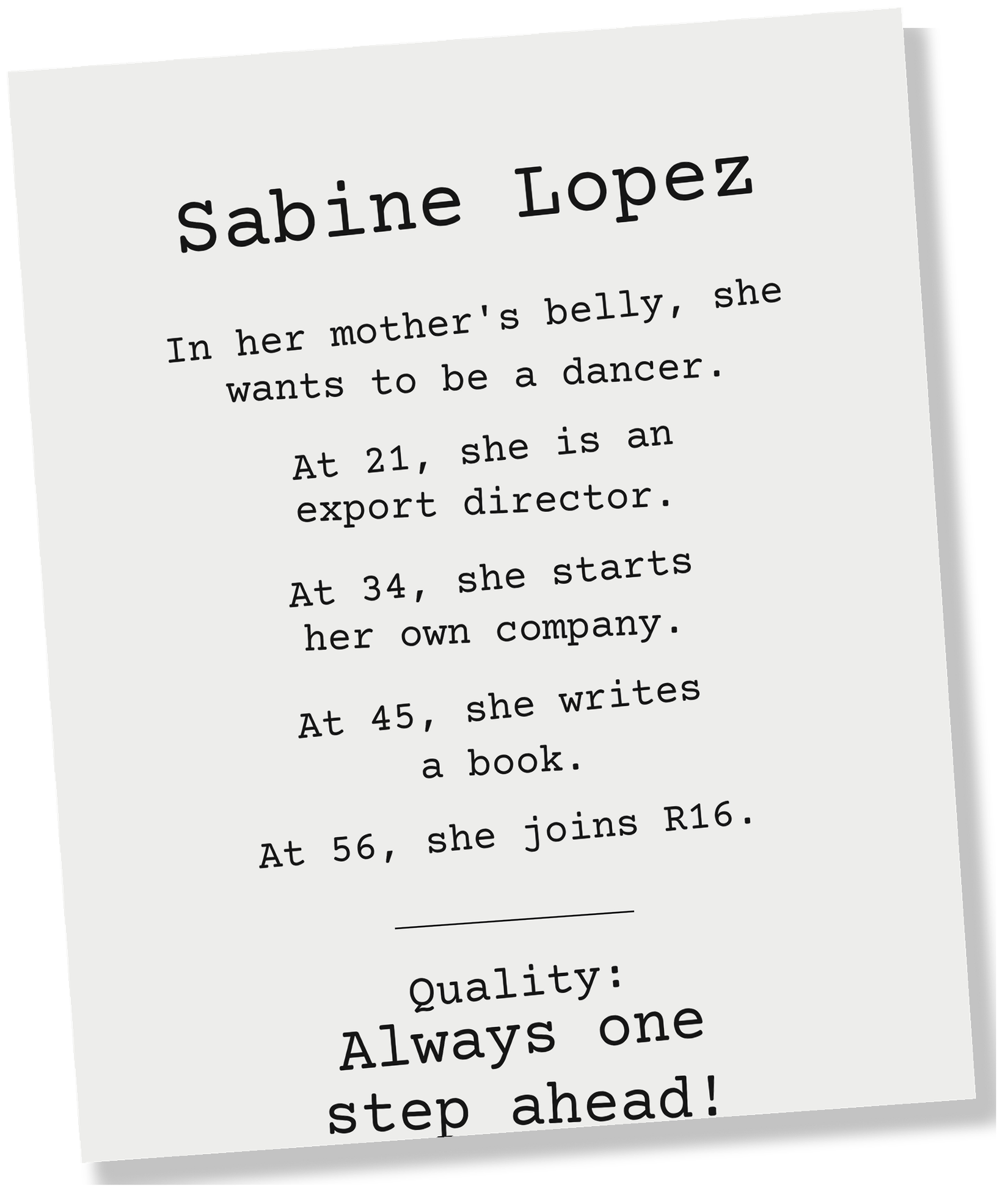 Sabine Lopez bio